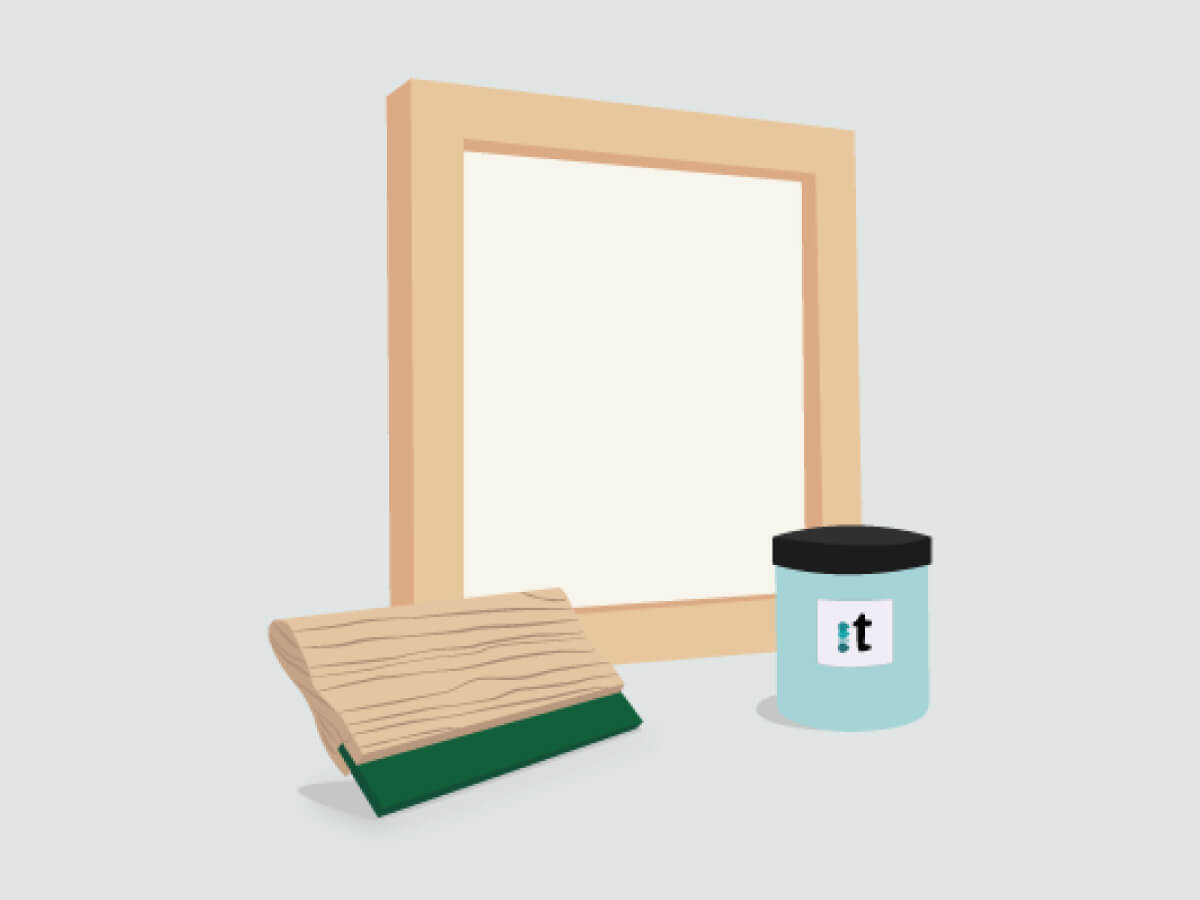 Ilustración productos de serigrafía