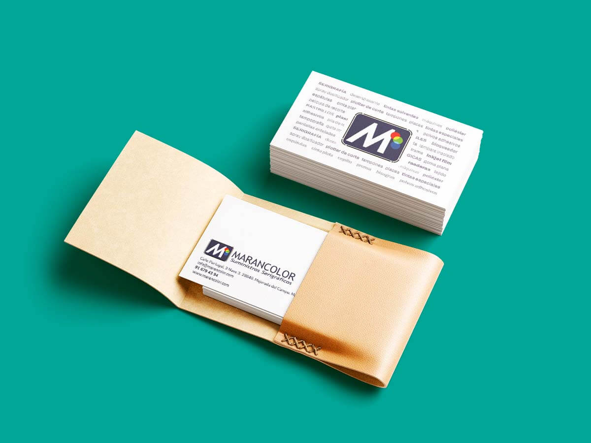 Mock up tarjetas de visita marancolor