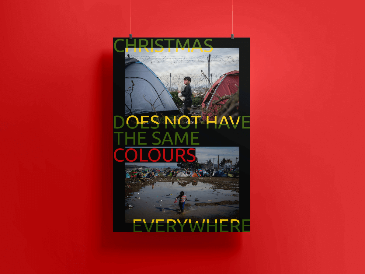 Cartel colores navidad